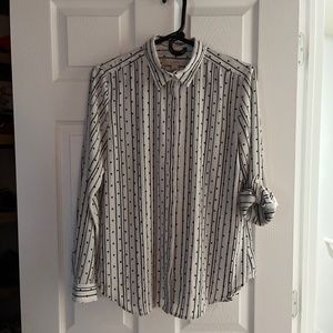Loft Utility Button Down Blouse